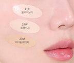 2 x LUNA Long Lasting Conceal Fixing Cushion Main+Refill 21C Cool Ivory 13.5g