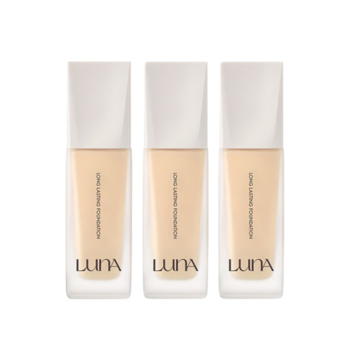 3 x LUNA Long Lasting Foundation 30ml #13 Porcelain