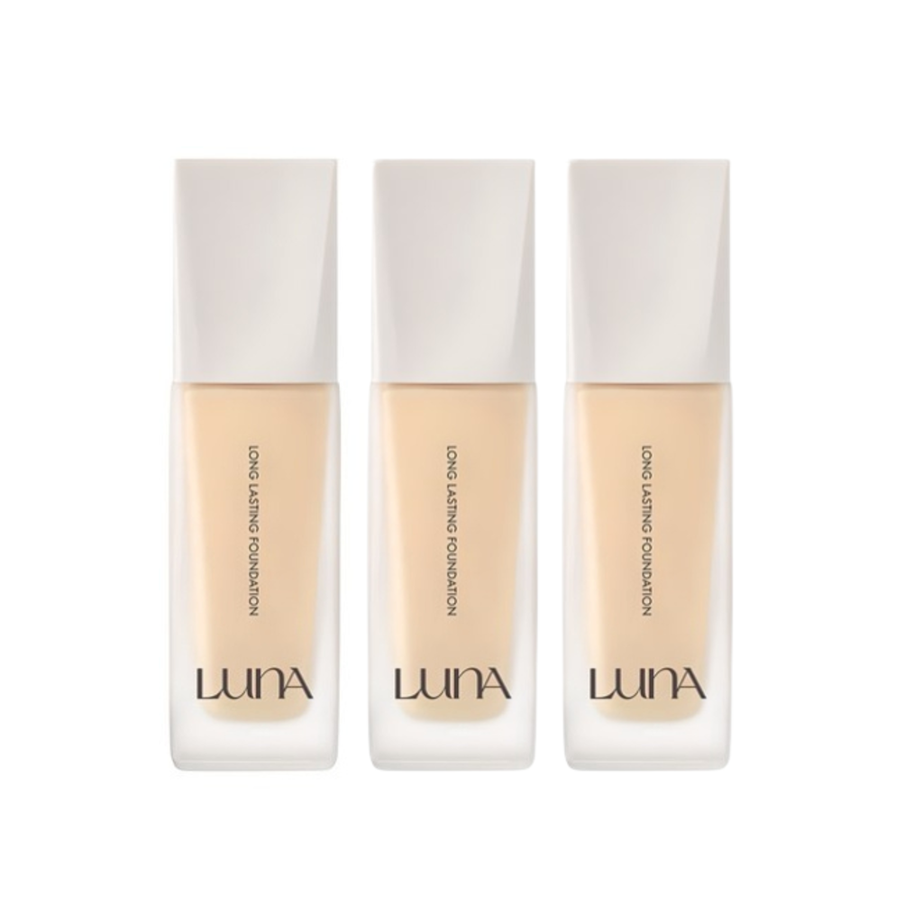 3 x LUNA Long Lasting Foundation 30ml #17 Ivory