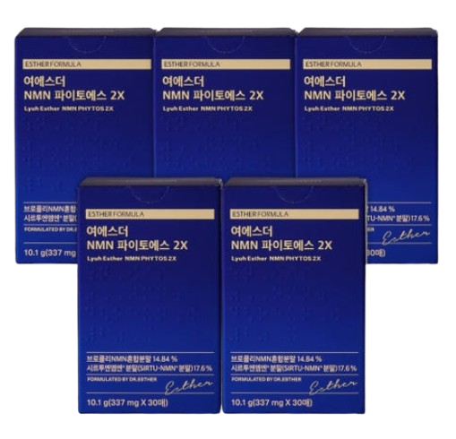 5 x ESTHER FORMULA NMN Phytos 2X, 30 Sheets from Korea