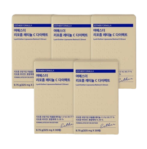 5 X ESTHER FORMULA Liposom Retinol C Direct, 30 Sheets from Korea