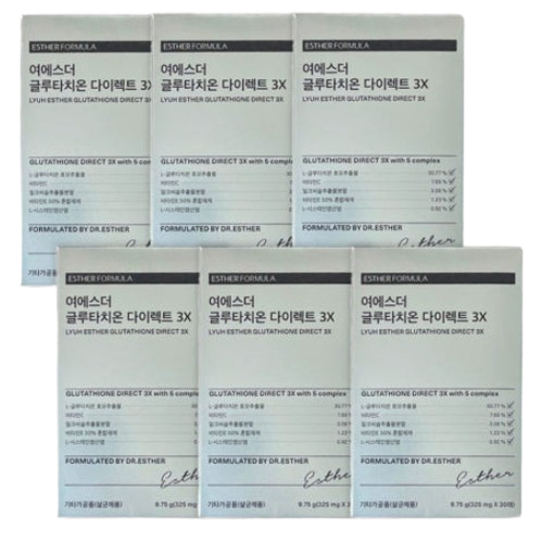 6 x ESTHER FORMULA Glutathione Direct Film 3X, 30 Sheets from Korea