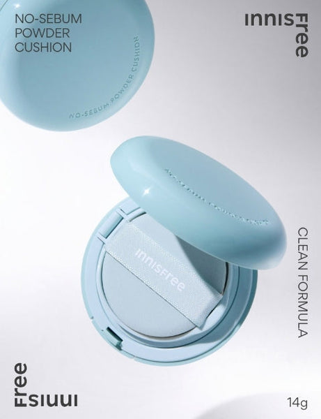 2 x innisfree No-Sebum Powder Cushion Refill 14g from Korea