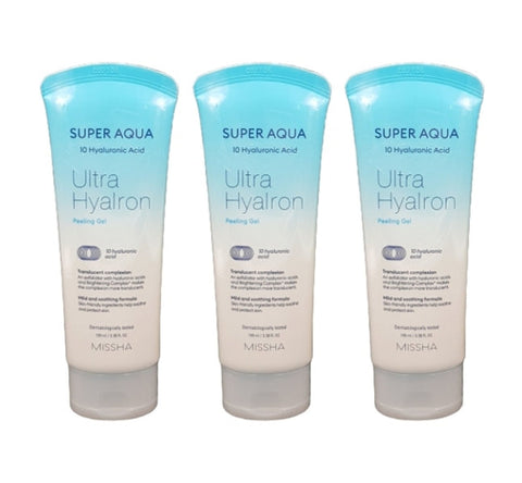 3 x MISSHA Super Aqua Ultra Hyalron Peeling Gel 100ml from Korea