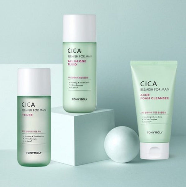 [MEN] TONYMOLY Derma Lab Cica Blemish for Men Skincare Set (3 Items) from Korea