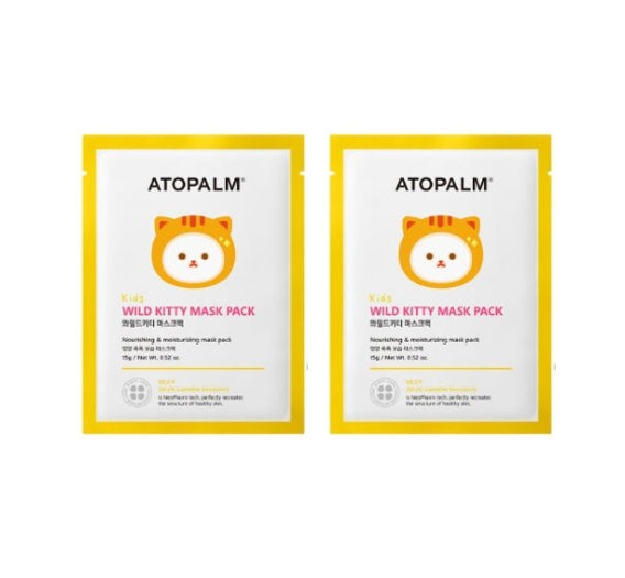 10 x ATOPALM Kids Wild Kitty Mask Pack 15g from Korea