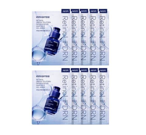10 x innisfree Retinol Green Tea PDRN Skin booster Gel Mask 25ml from Korea, 10 x innisfree Retinol Green Tea PDRN Skin booster Gel Mask 25ml from Korea_1