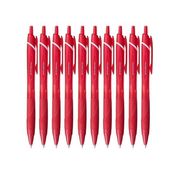 10 x Jetstream Ballpoint Pen 0.5mm SXN-150 Red - Smooth Writing, Reliable Ink Flow