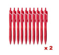 20 x Jetstream Ballpoint Pen 0.5mm SXN-150 Red - Smooth Writing, Reliable Ink Flow