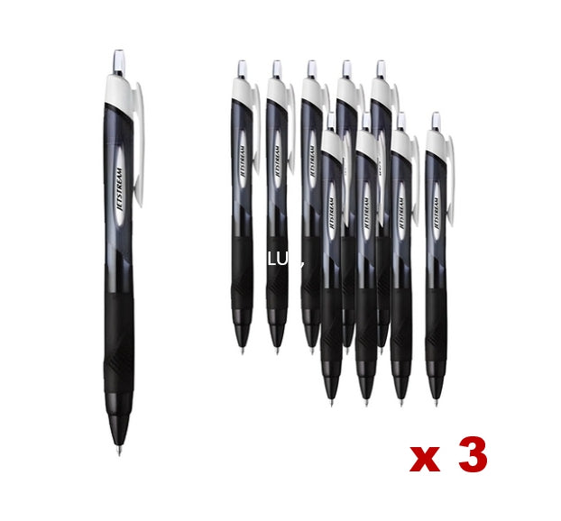 30 x Jetstream SXN-150-10 Ballpoint Pen 1.0mm Black - Smooth, Quick-Drying Ink