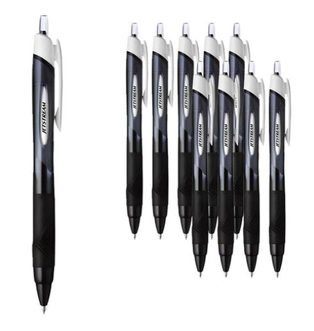 10 x Jetstream SXN-150-10 Ballpoint Pen 1.0mm Black - Smooth, Quick-Drying Ink