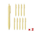 20 x Uni Jetstream Light Touch Ballpoint Pen - Black Ink, 0.5mm, Light Yellow