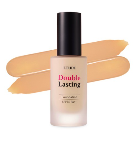 ETUDE Double Lasting Foundation, SPF35 PA++, 12 Colours from Korea