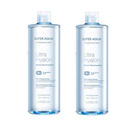 2 x MISSHA Super Aqua Ultra Hyalron Micellar Cleansing Water 500ml from Korea