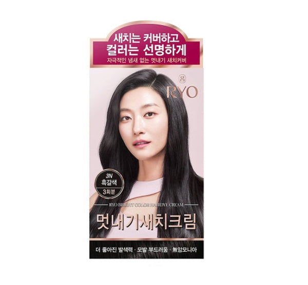 3 x Ryo Uahche Bright Color Hair Dye Cream 120g, 6 Colours from Korea