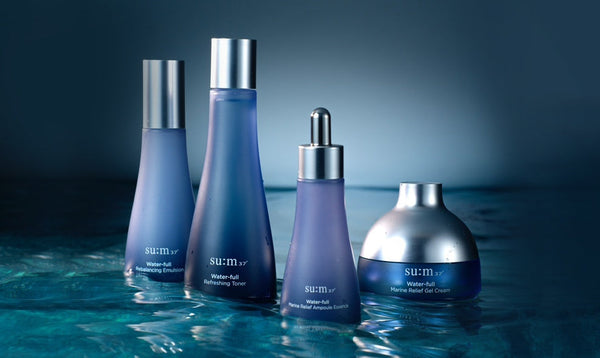 Su:m37 Water-full Marine Relief Gel Cream July 2024 Set (4 Items) from Korea