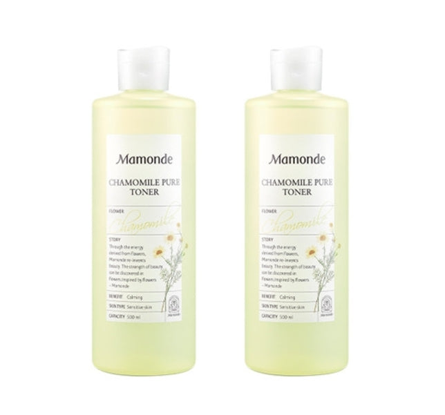 2 x Mamonde Chamomile Pure Toner 500ml from Korea