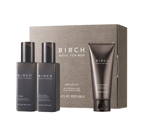 [MEN] NATURE REPUBLIC Birch Moist For Men Skincare Set (3 Items) from Korea