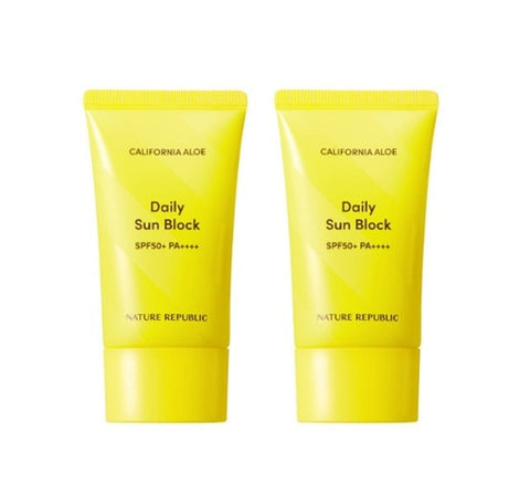 2 x NATURE REPUBLIC California Aloe Daily Sun Block 57ml SPF50+ PA++++ from Korea