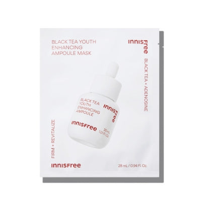 6 x innisfree Black Tea Enhancing Ampoule Mask 28ml from Korea