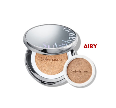 New Sulwhasoo Perfecting Cushion AIRY Pack, 15g x 2, 7 Colours + Samples(3 Items) from Korea