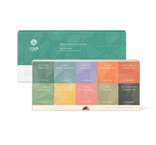 OSULLOC Premium Tea Collection Gift Set, 40 Tea Bags (10 Flavors x 4 Tea Bags), from Korea_KT