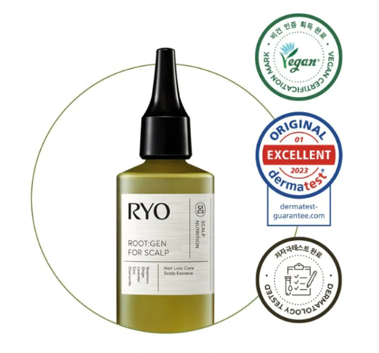 Ryo ROOT:GEN for Women Root Volumizing Hair Loss Care Shampoo 515ml + Ryo ROOT:GEN for Women Root Volumizing Hair Loss Care Treatment 515ml + Ryo ROOT:GEN for Scalp Hair Loss Care Scalp Essence 80m from Korea_H