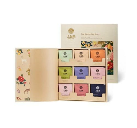 OSULLOC Secret Tea Story Gift Set, 27 tea bags  (3 x 9 Flavors), from Korea_KT