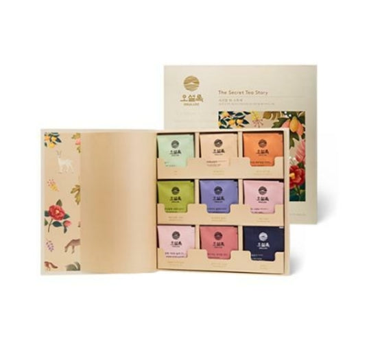OSULLOC Secret Tea Story Gift Set, 27 tea bags (3 x 9 Flavors), from Korea by OSULLOC