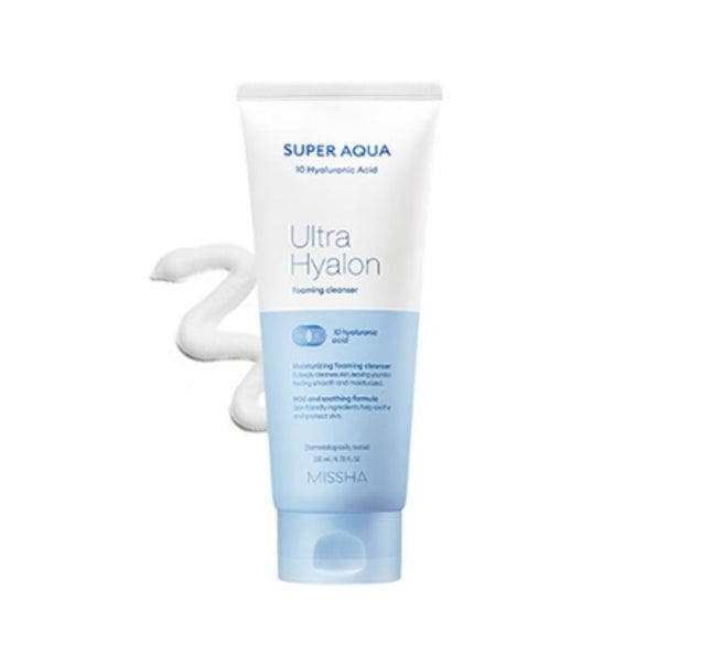 MISSHA Super Aqua Ultra Hyalron Cleansing Foam 200ml from Korea by MISSHA