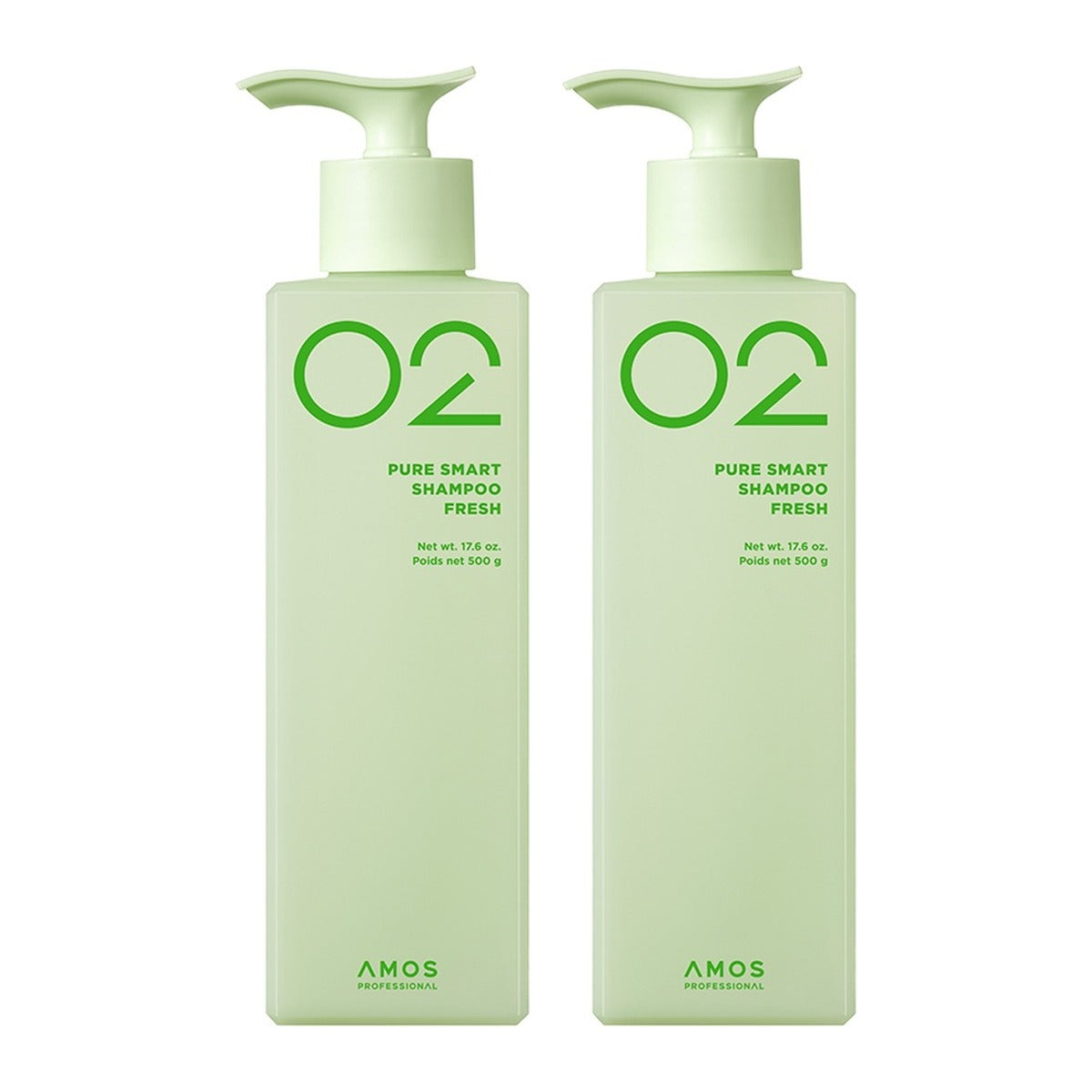AMOS PROFESSIONAL Pure Smart Shampoo Fresh 500g bottle – 2 pack