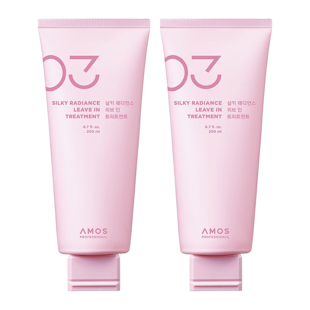 AMOS PROFESSIONAL Silky Radiance Leave In Treatment 200ml bottle – 2 pack