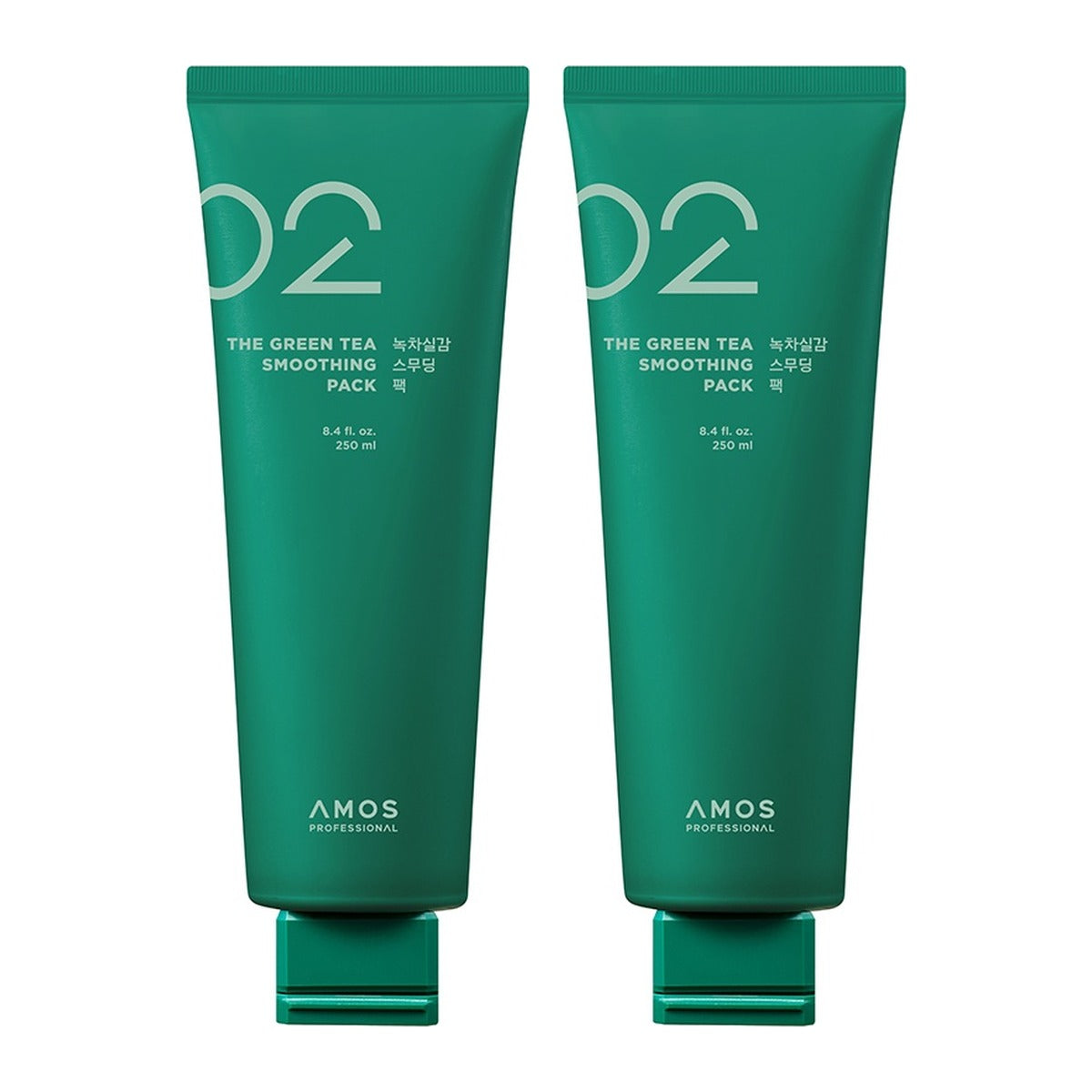 AMOS PROFESSIONAL The Green Tea Smoothing Pack 250ml tube – 2 pack