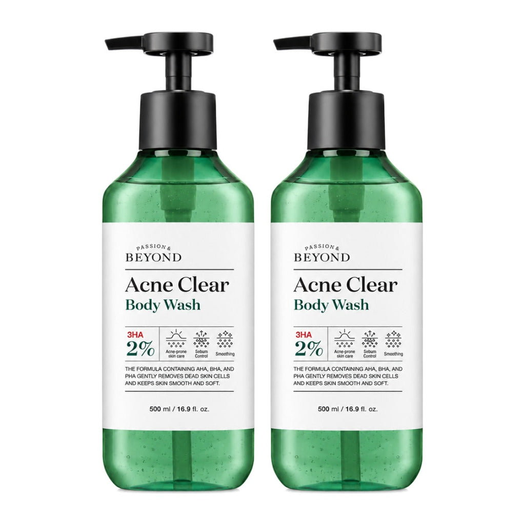 Beyond Acne Clear Body Wash 500ml pump bottle – 2 pack