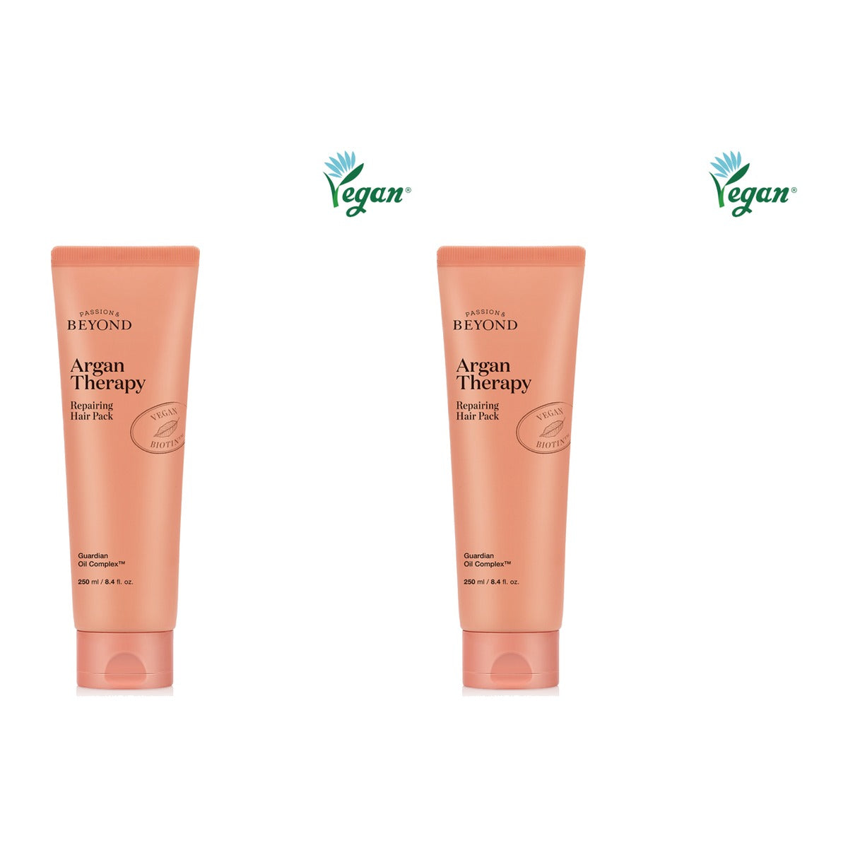 Beyond Argan Therapy Repairing Hair Pack 250ml tube – 2 pack