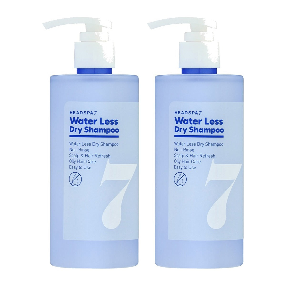HEADSPA 7 Water Less Dry Shampoo 300ml bottle – 2 pack