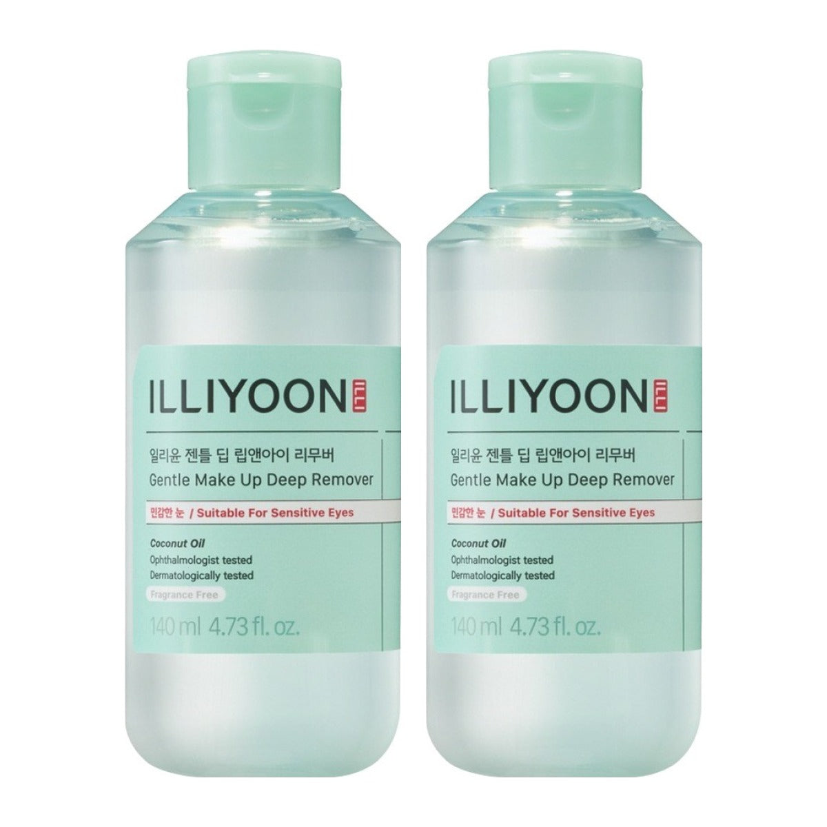 ILLIYOON Gentle Deep Lip & Eye Remover 140ml bottle – 2 pack