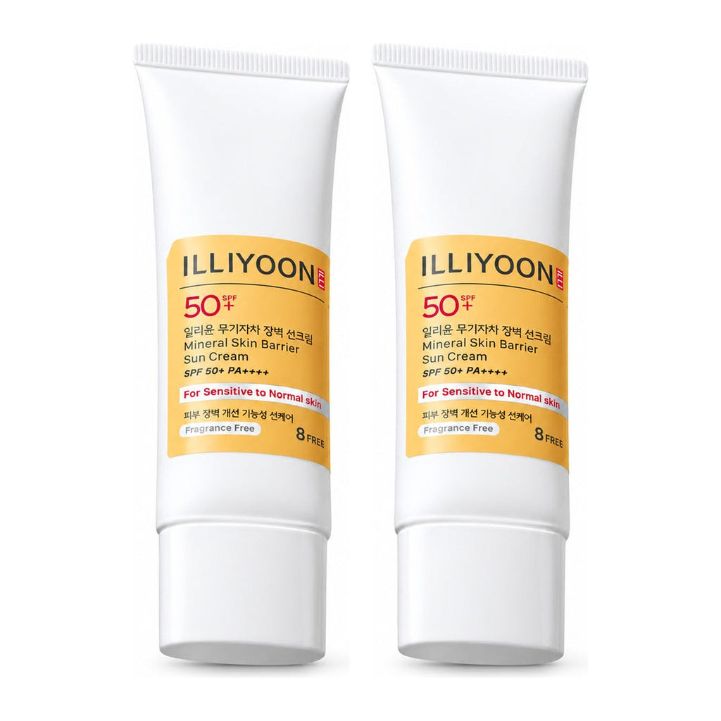 ILLIYOON Mineral Skin Barrier Sun Cream SPF50+ PA++++ 50ml – 2 pack