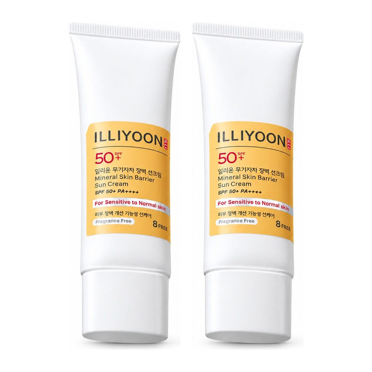 ILLIYOON Mineral Skin Barrier Sun Cream SPF50+ PA++++ 50ml – 2 pack