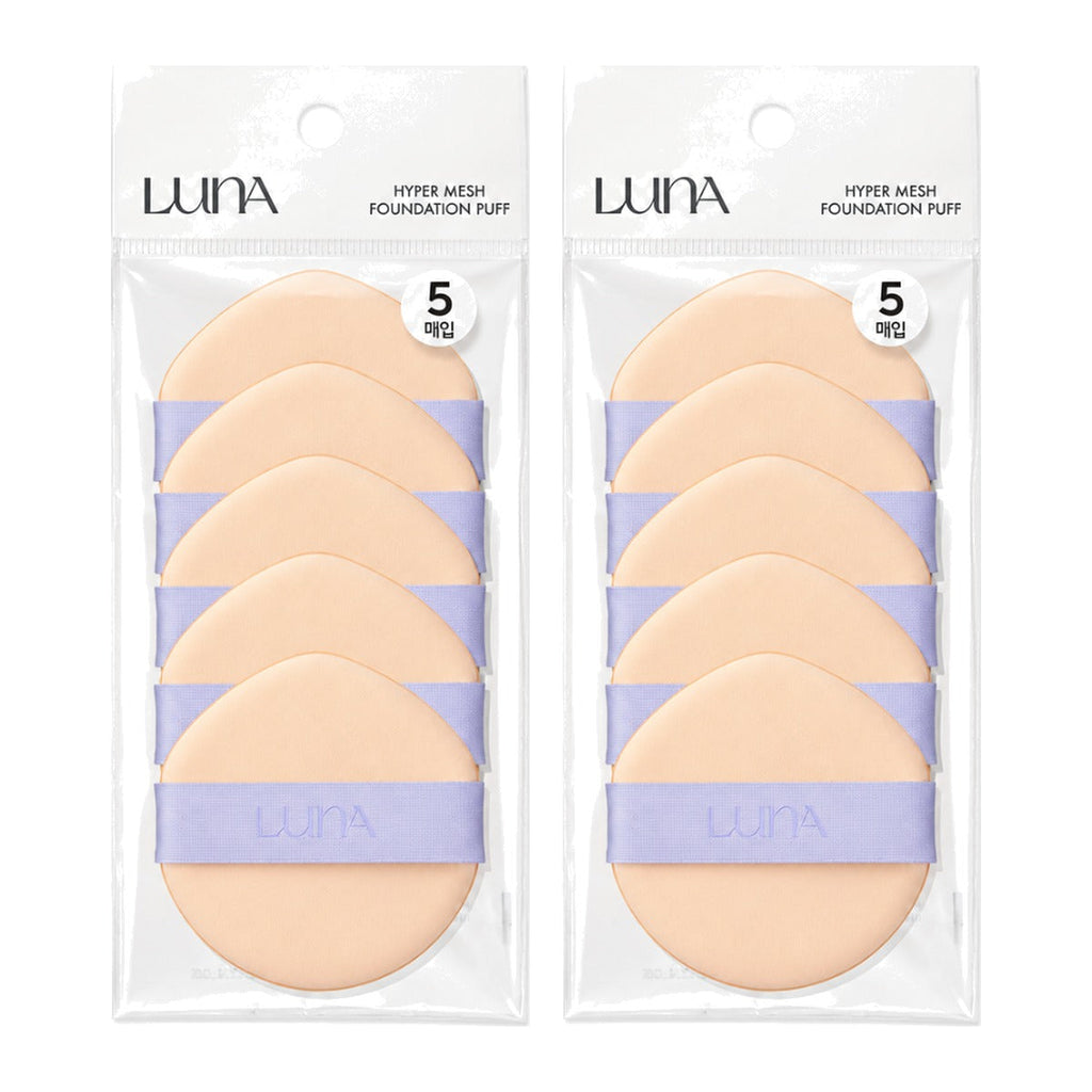 LUNA Hyper Mesh Foundation Puff 5 pcs pack – 2 pack