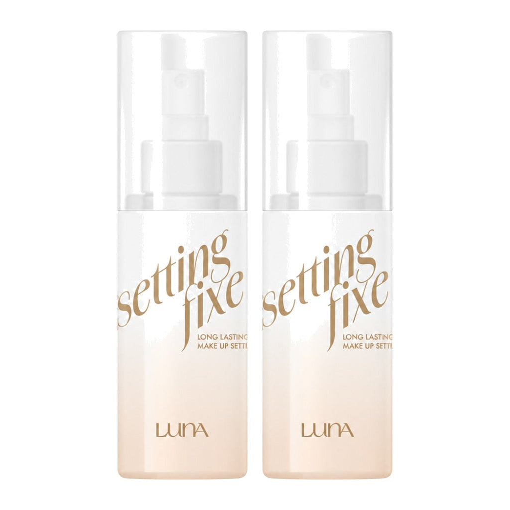 LUNA Long Lasting Make Up Setting Fixer 50ml spray bottle – 2 pack