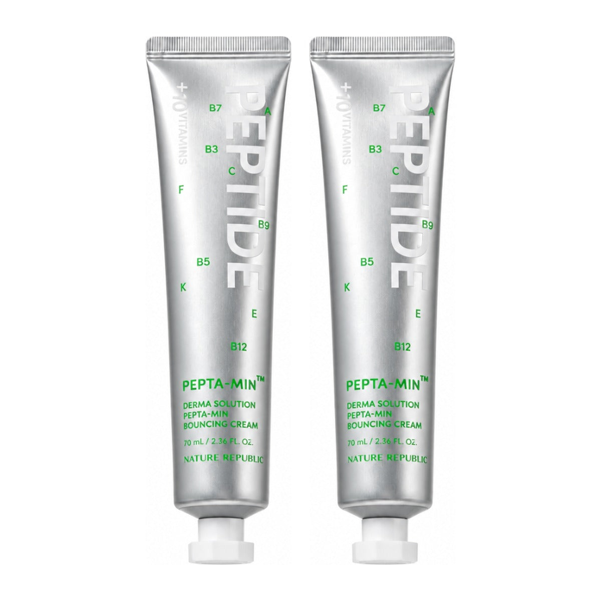 NATURE REPUBLIC Derma Solution Pepta-min Bouncing Cream 70ml jar – 2 pack