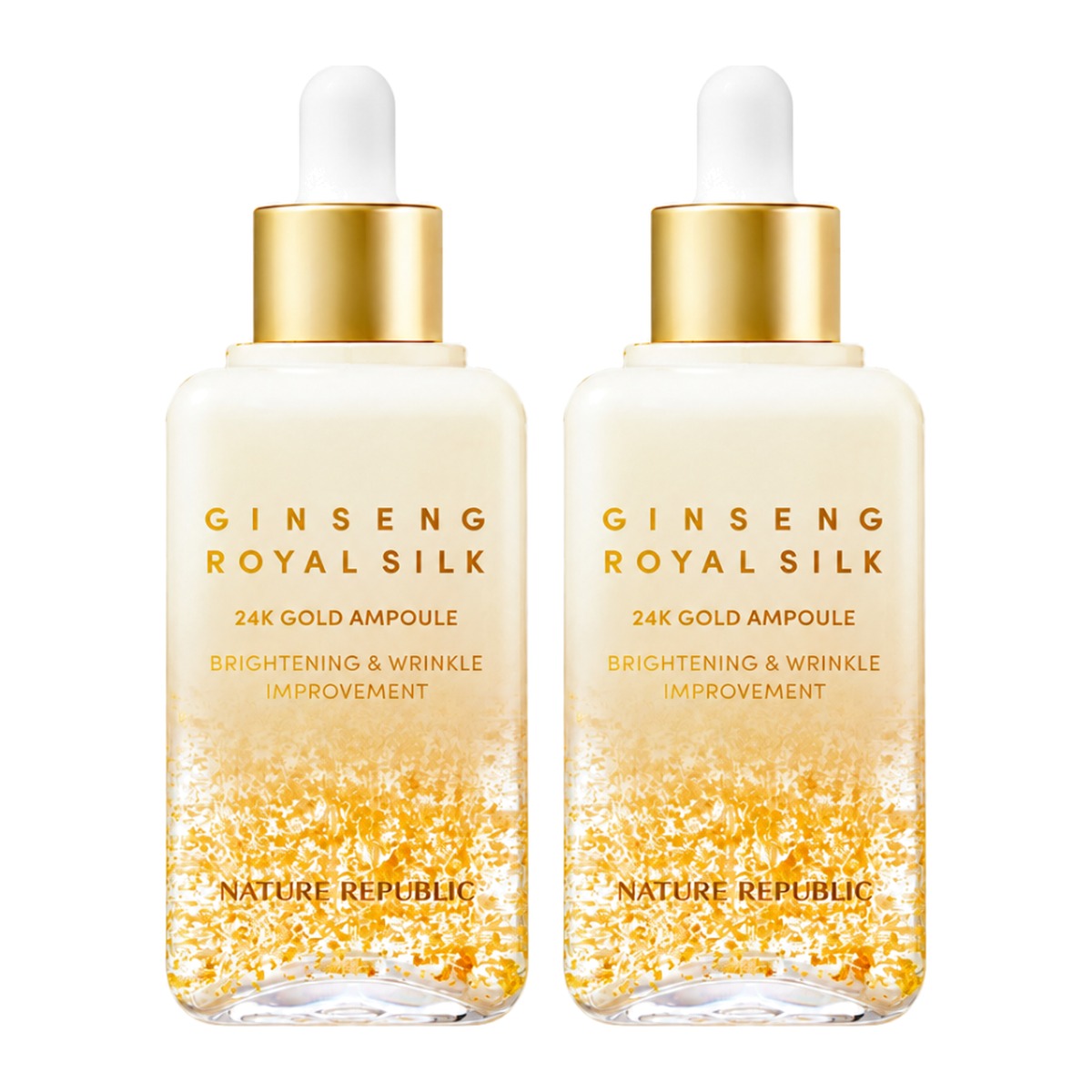 NATURE REPUBLIC Ginseng Royal Silk 24K Gold Ampoule 100ml bottle – 2 pack