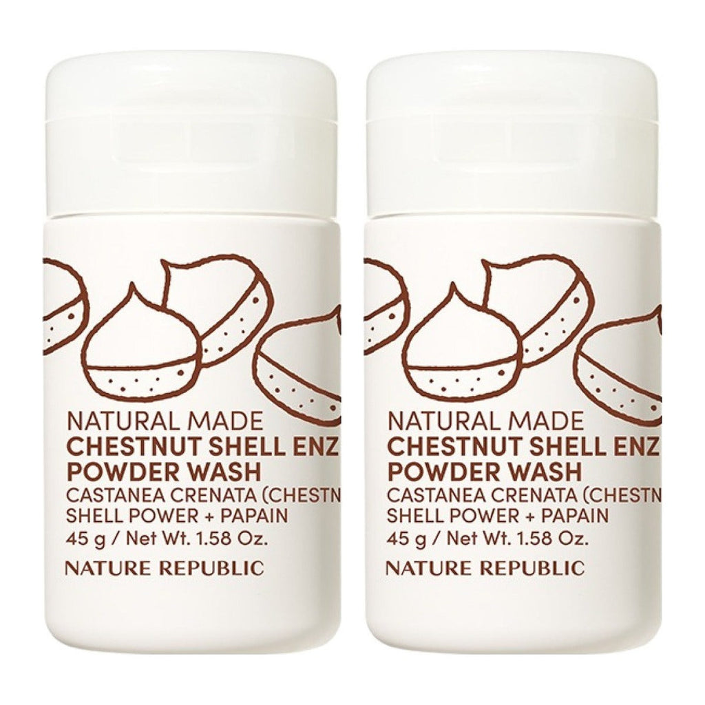 NATURE REPUBLIC Natural Made Chestnut Shell Enzyme Powder Wash 45g – 2 pack