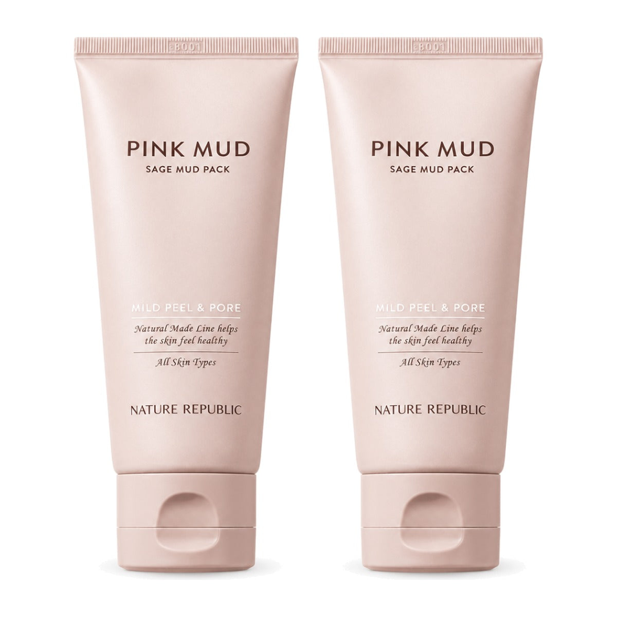 NATURE REPUBLIC Natural Made Pink Sage Mild Peel Mud Pack 100ml – 2 pack