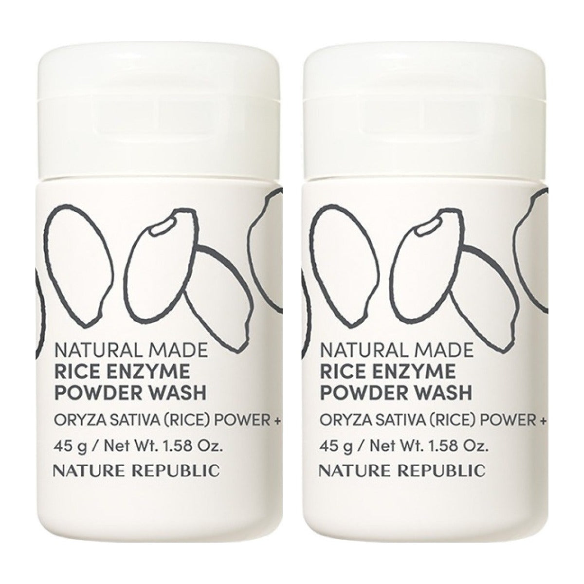 NATURE REPUBLIC Natural Made Rice Enzyme Powder Wash 45g – 2 pack