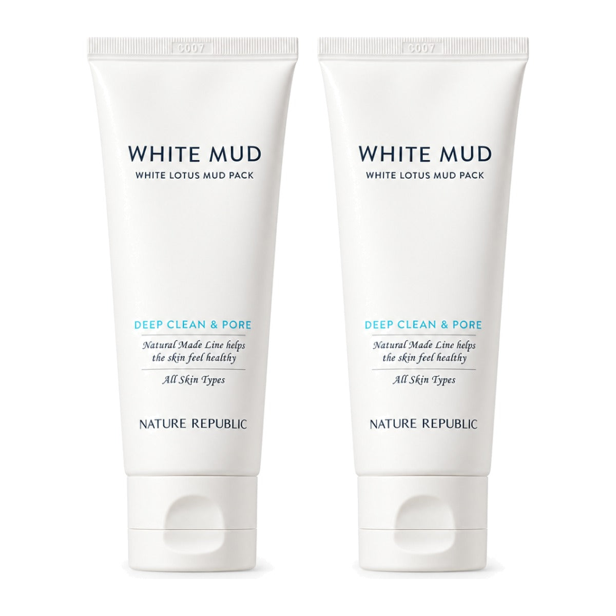 NATURE REPUBLIC Natural Made White Lotus Deep Clean Mud Pack 100ml – 2 pack