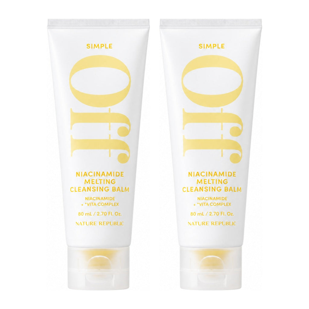 NATURE REPUBLIC Simple Off Niacinamide Melting Cleansing Balm 80ml tube – 2 pack