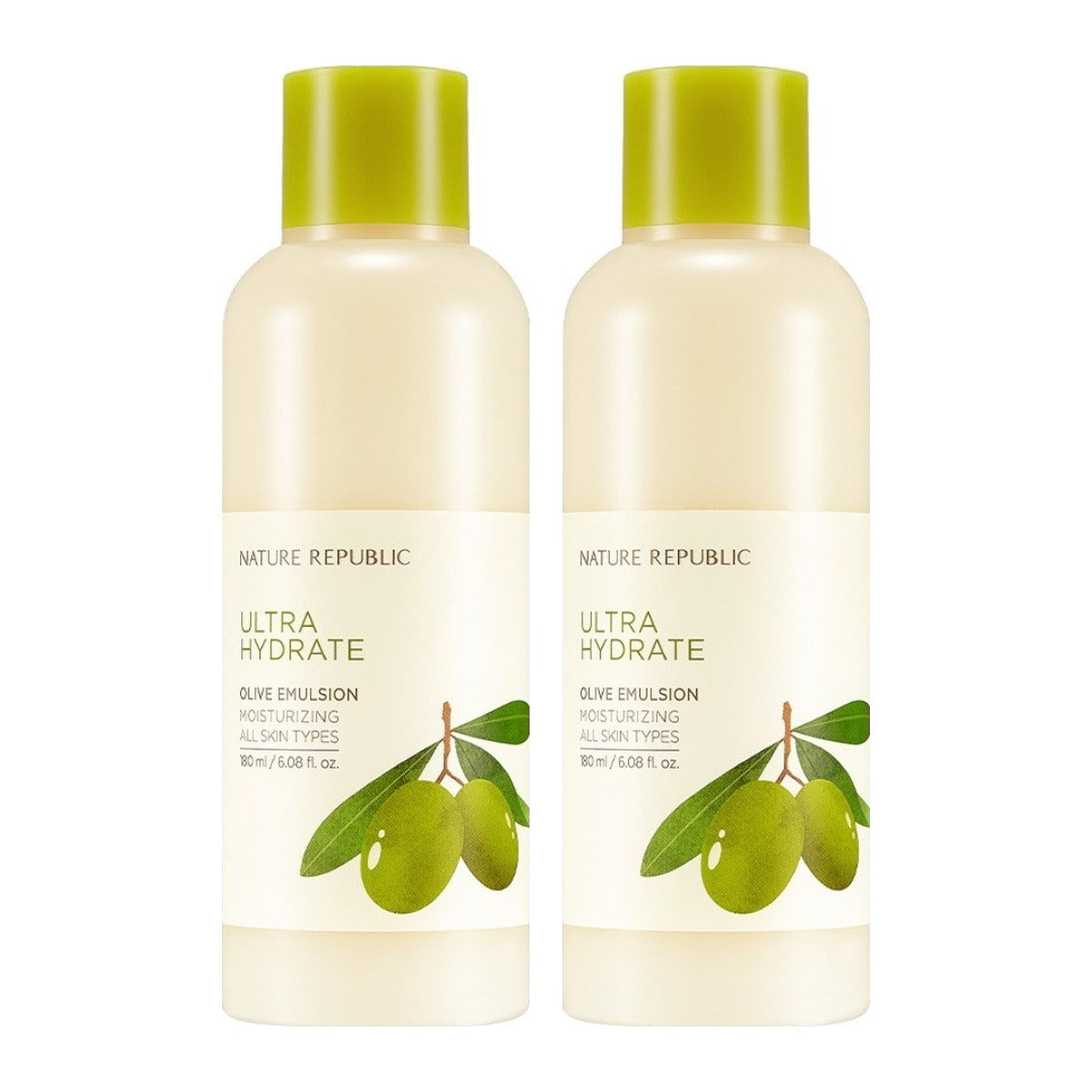 NATURE REPUBLIC Ultra Hydrate Olive Emulsion 180ml bottle – 2 pack