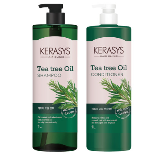 Kerasys Tea Tree Oil Shampoo 1L + Conditioner 1L from Korea